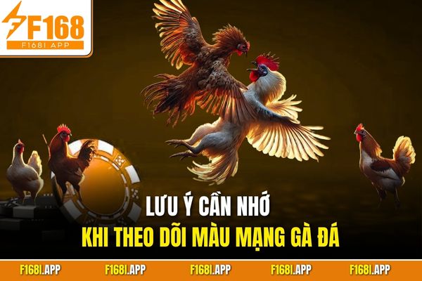 Lưu ý cần nhớ khi theo dõi màu mạng gà đá